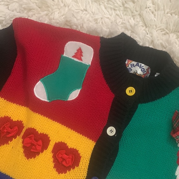 VINTAGE Christmas Cardigan Sweater - Picture 2 of 4